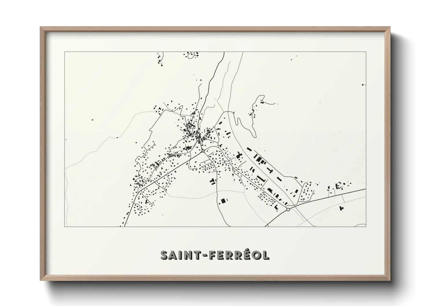 Une affiche de carte sur Saint-Ferréol