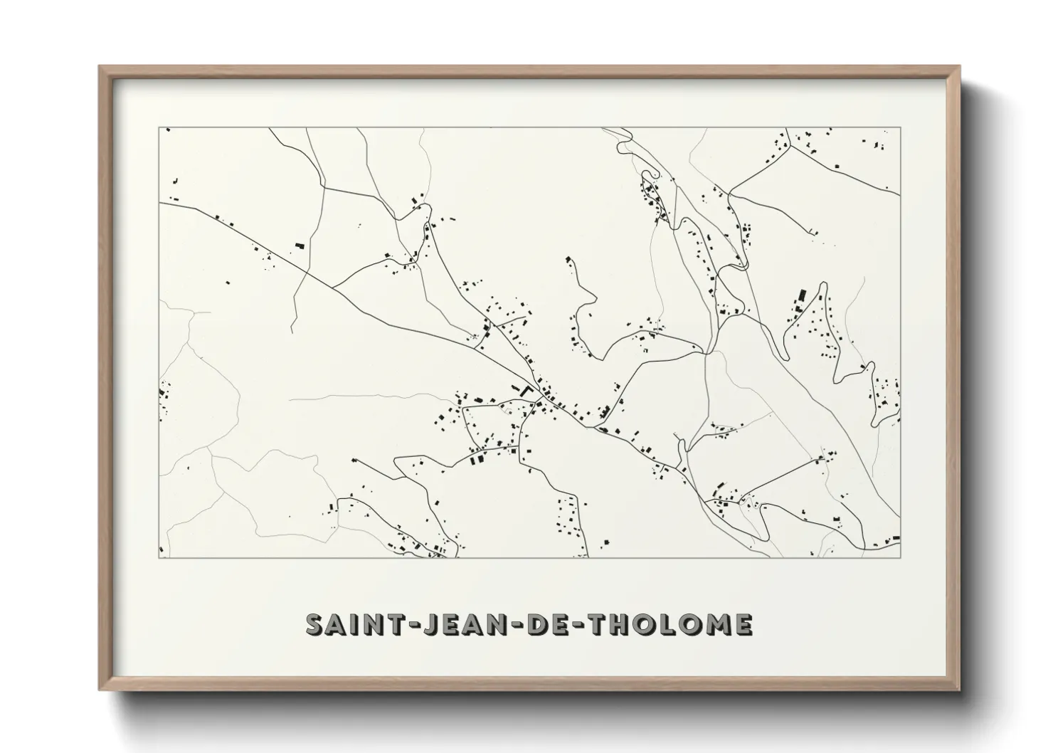 Une affiche de carte sur Saint-Jean-de-Tholome