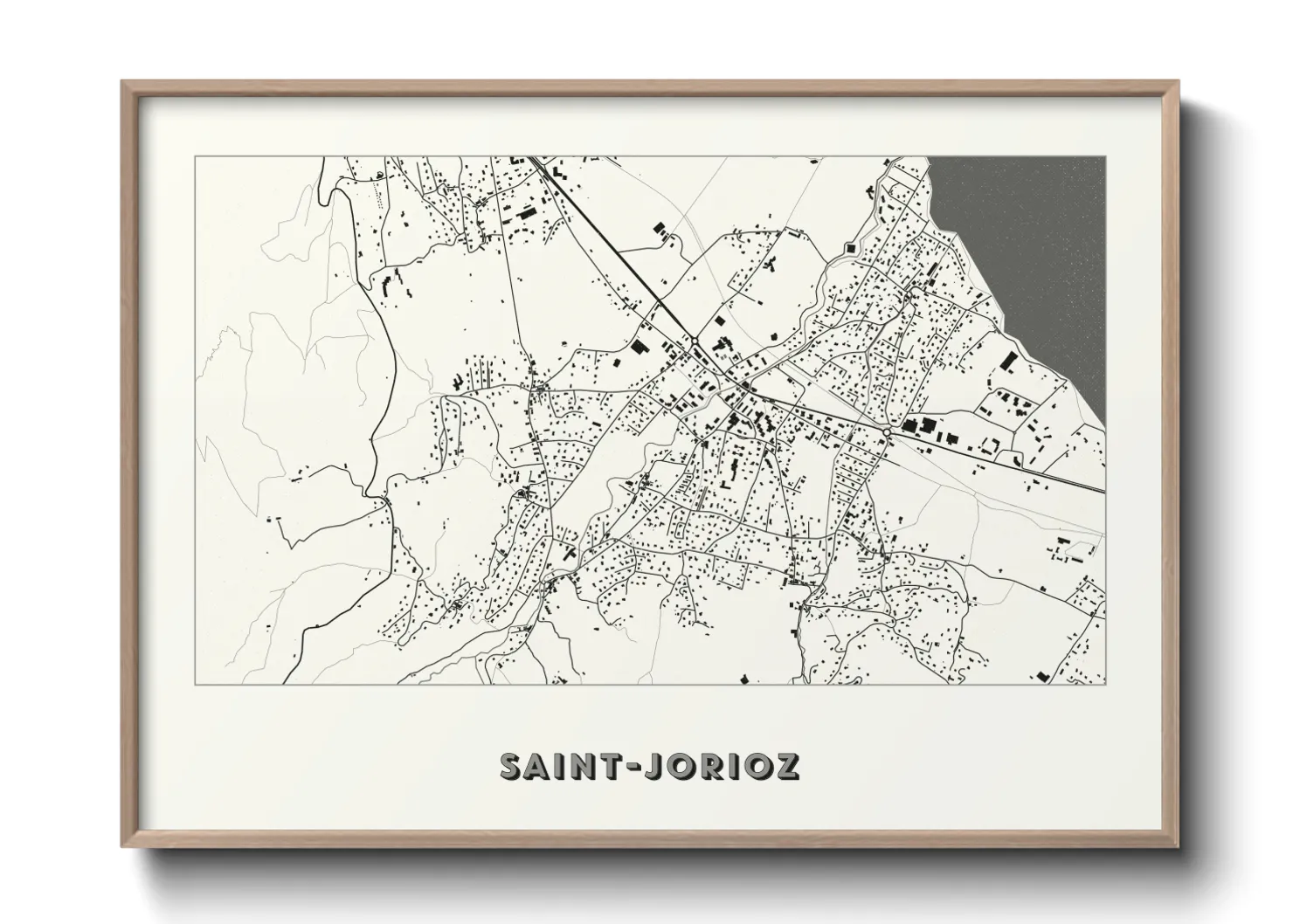 Une affiche de carte sur Saint-Jorioz