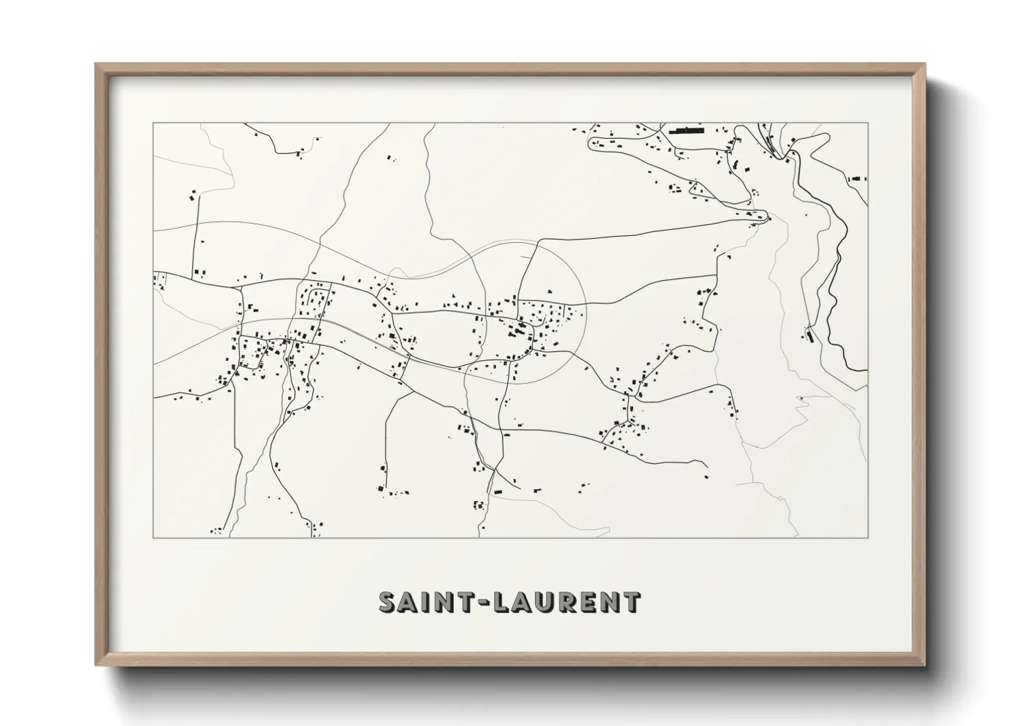 Une affiche de carte sur Saint-Laurent
