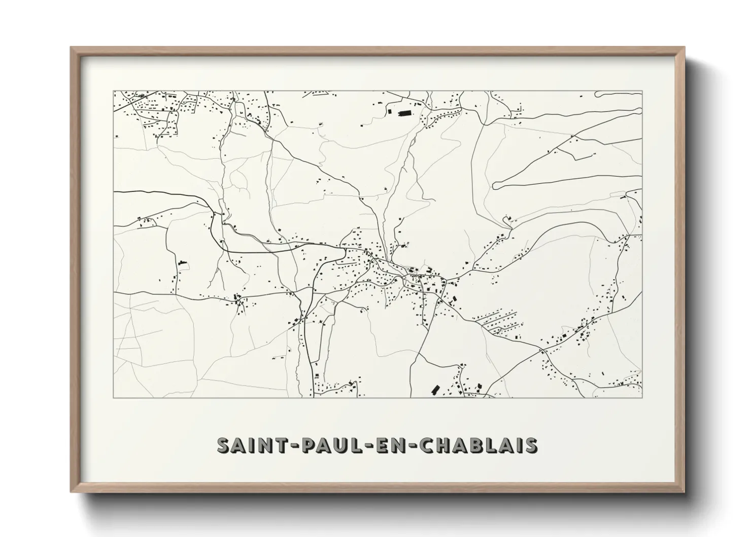 Une affiche de carte sur Saint-Paul-en-Chablais
