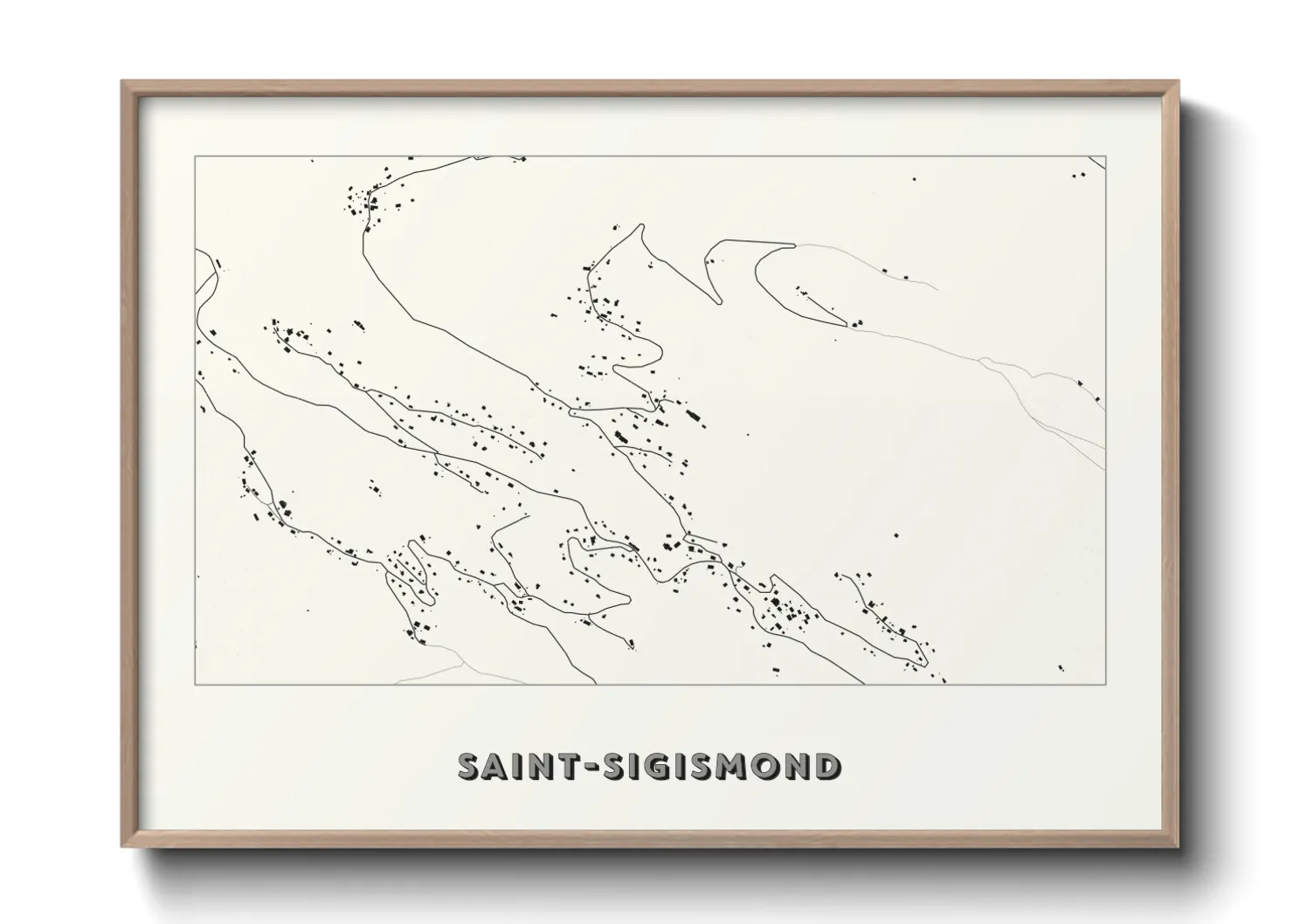Une affiche de carte sur Saint-Sigismond