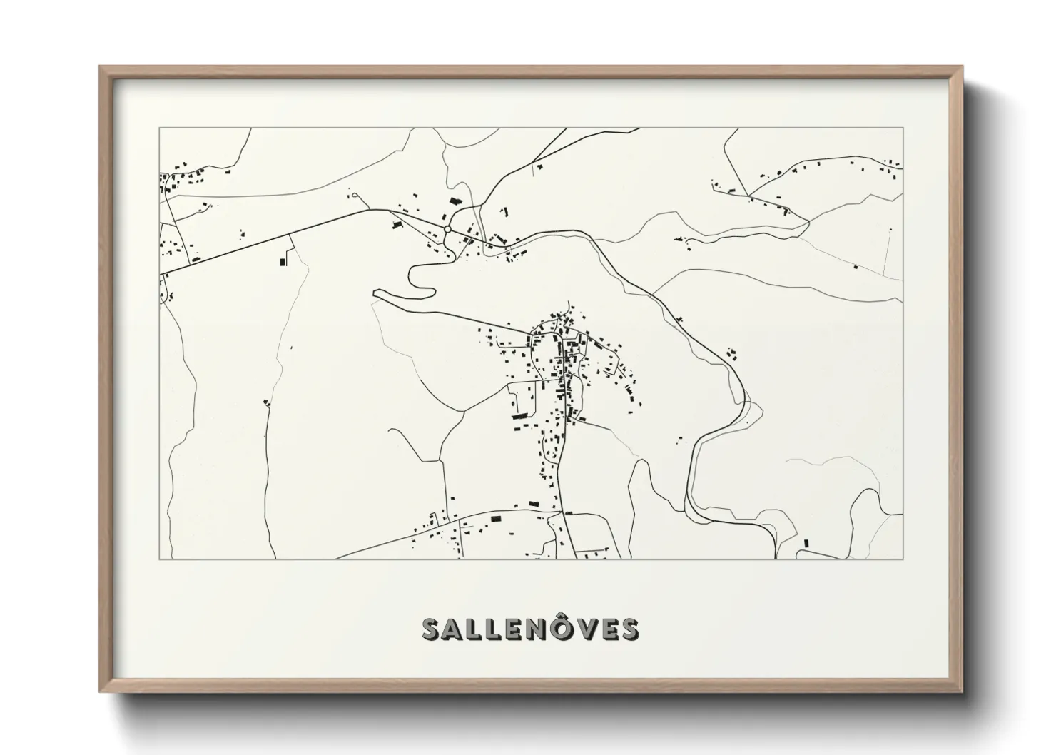 Une affiche de carte sur Sallenôves
