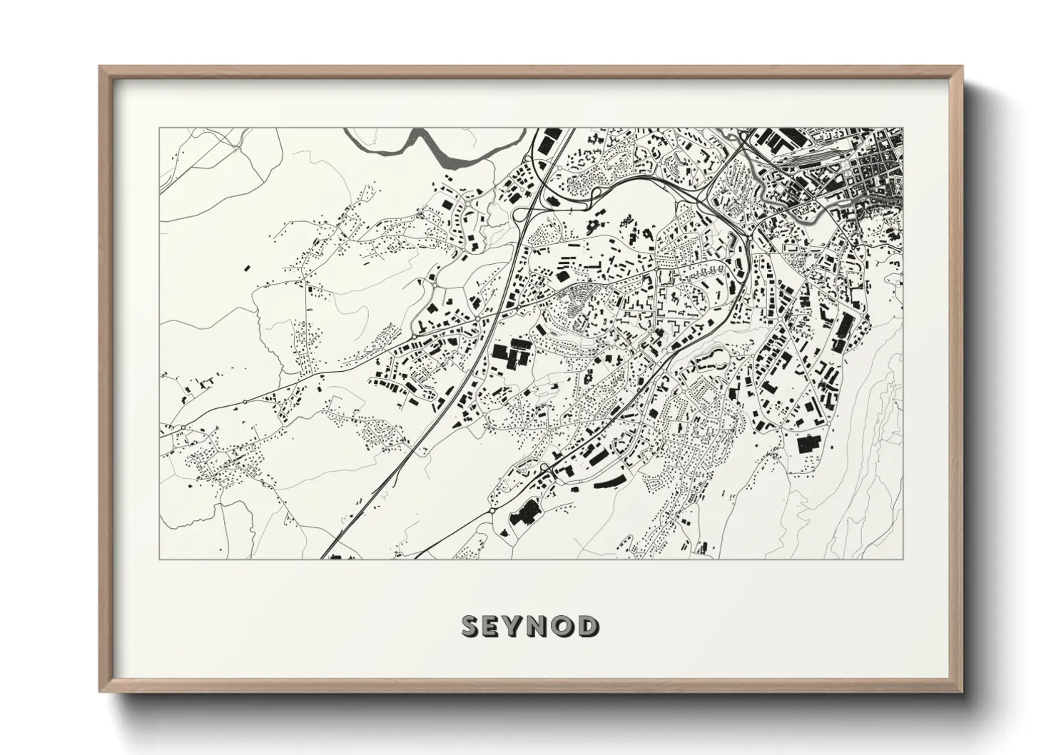 Une affiche de carte sur Seynod