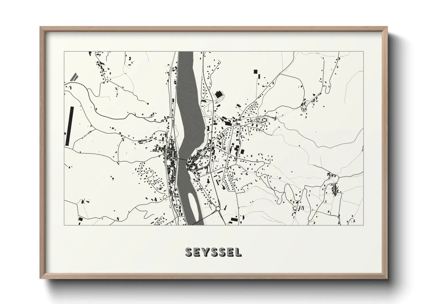 Une affiche de carte sur Seyssel