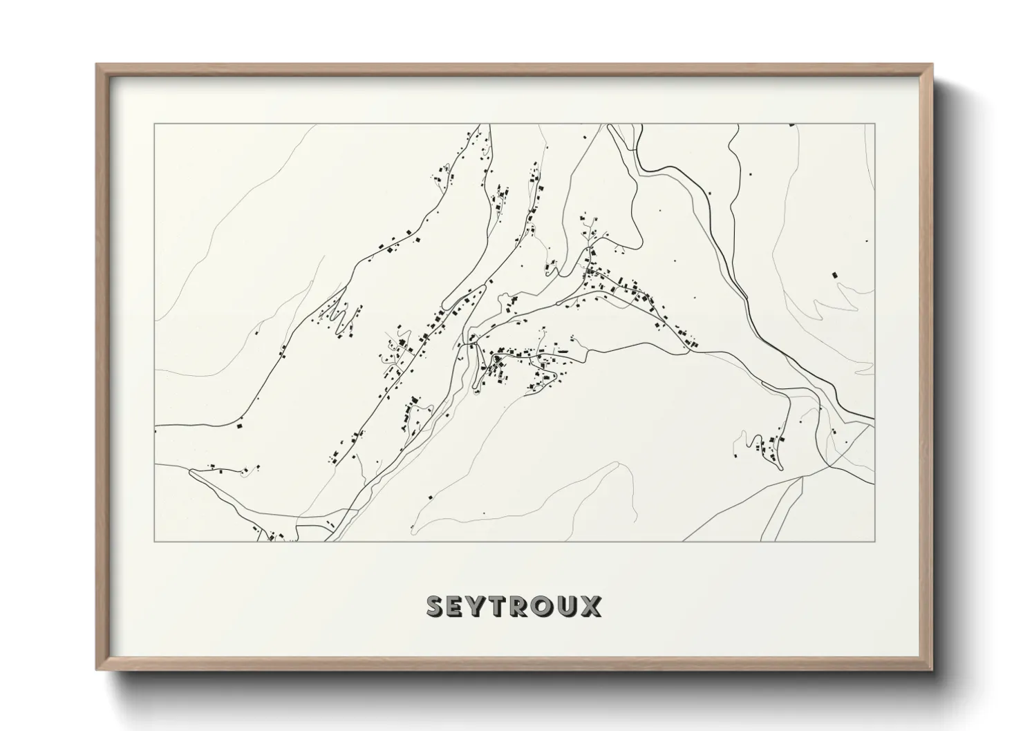 Une affiche de carte sur Seytroux