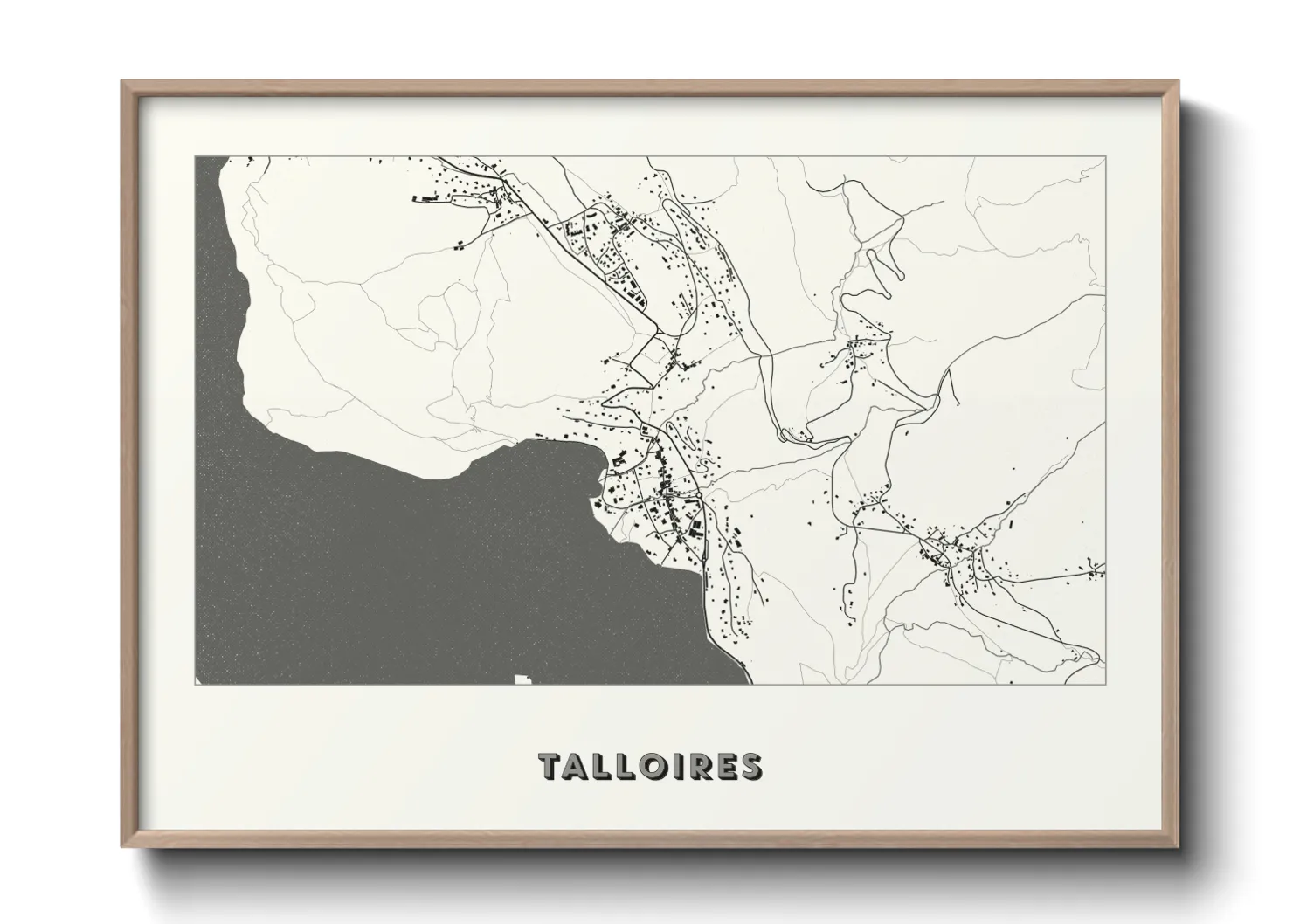 Une affiche de carte sur Talloires