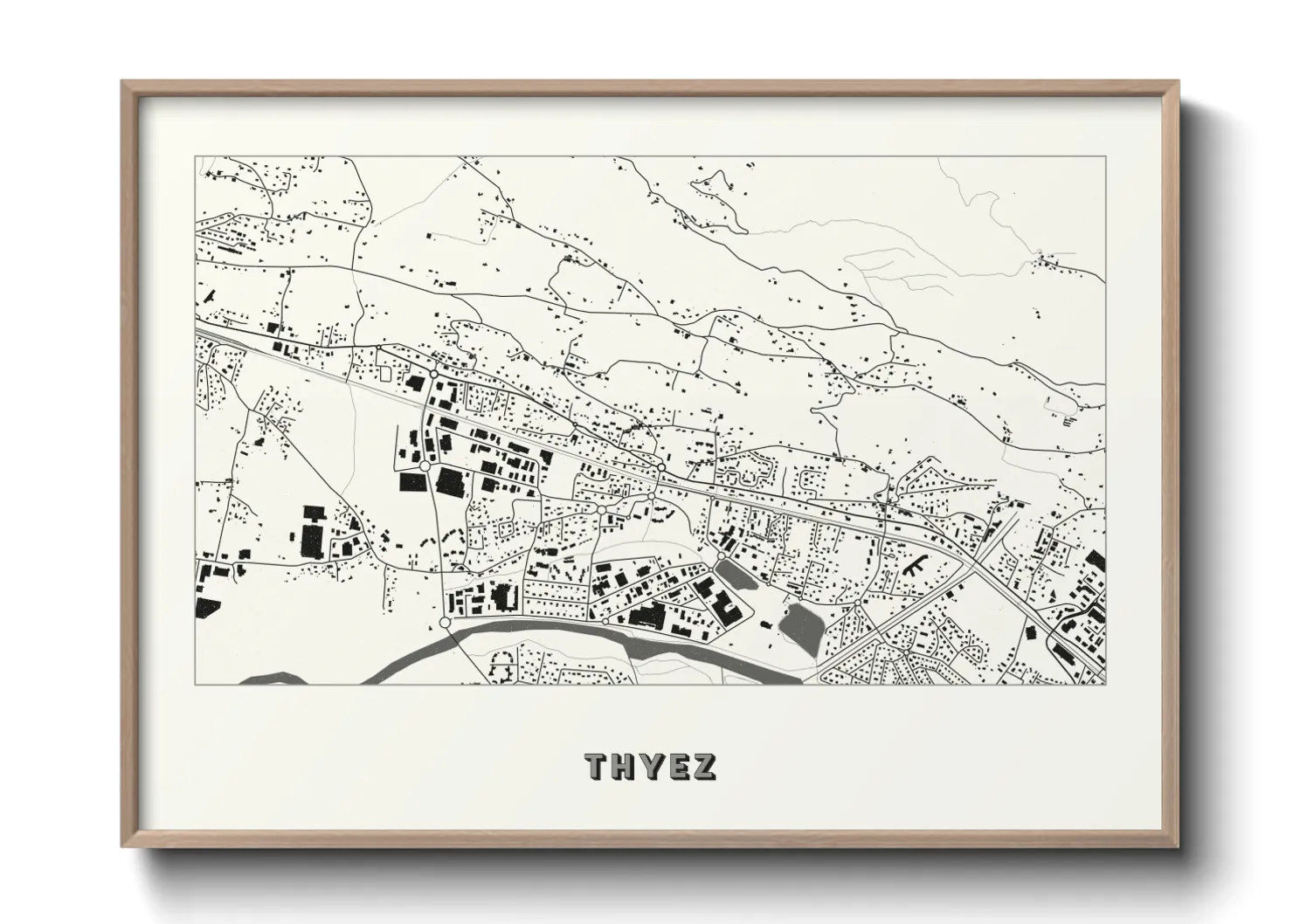 Une affiche de carte sur Thyez