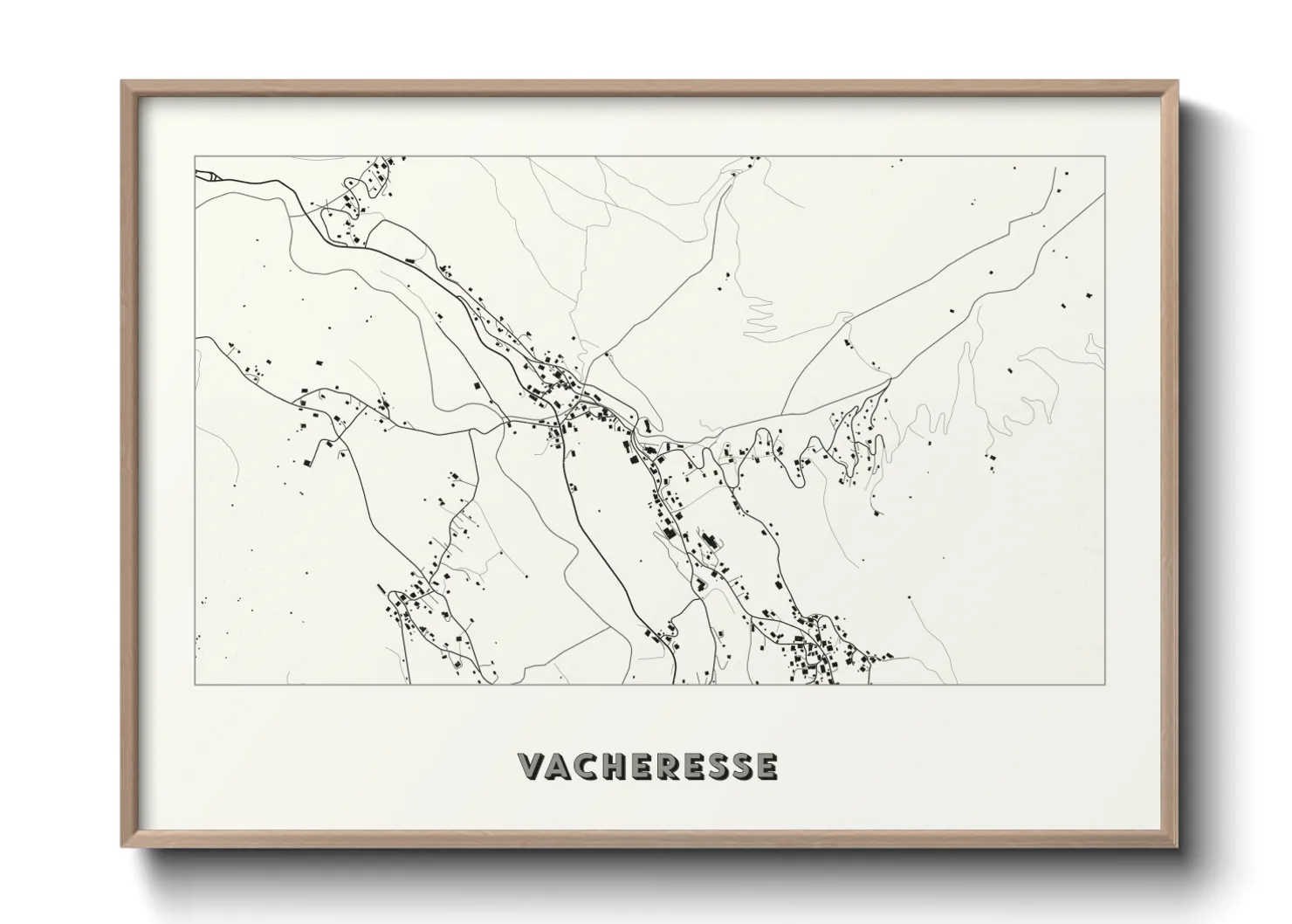 Une affiche de carte sur Vacheresse
