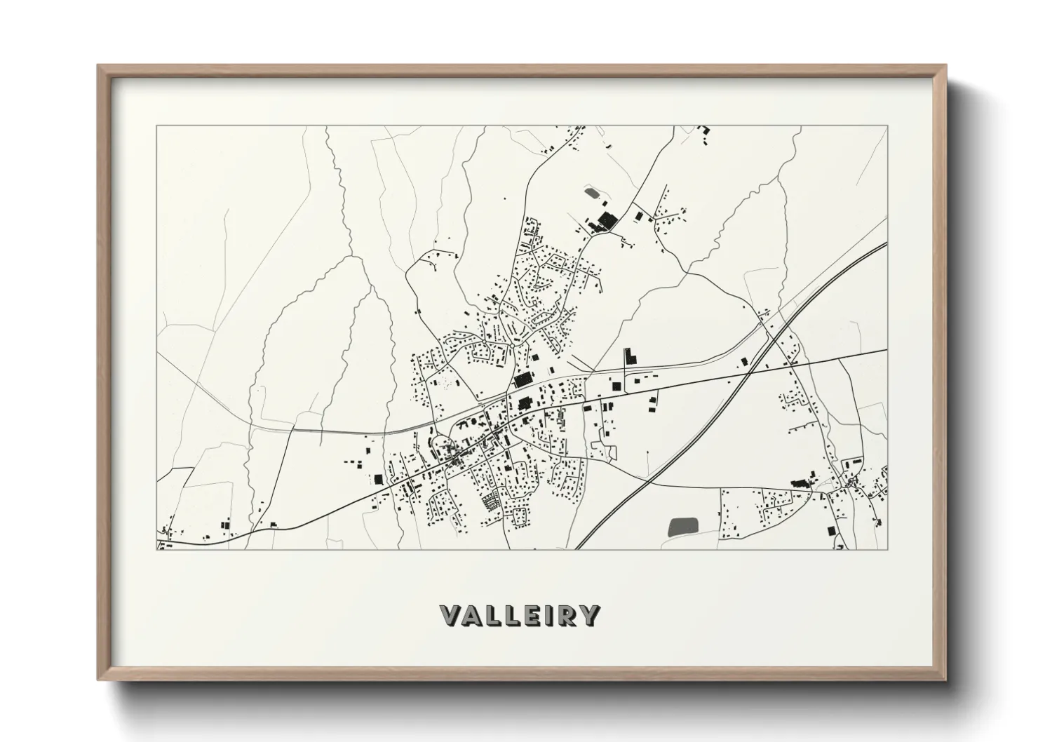 Une affiche de carte sur Valleiry