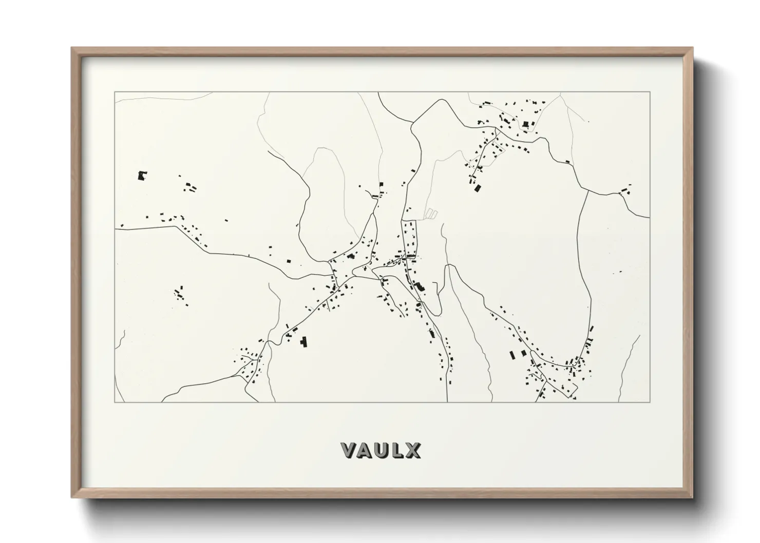 Une affiche de carte sur Vaulx