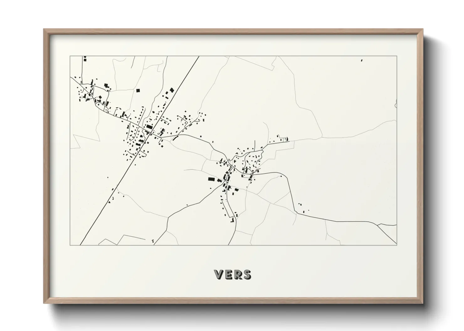 Une affiche de carte sur Vers