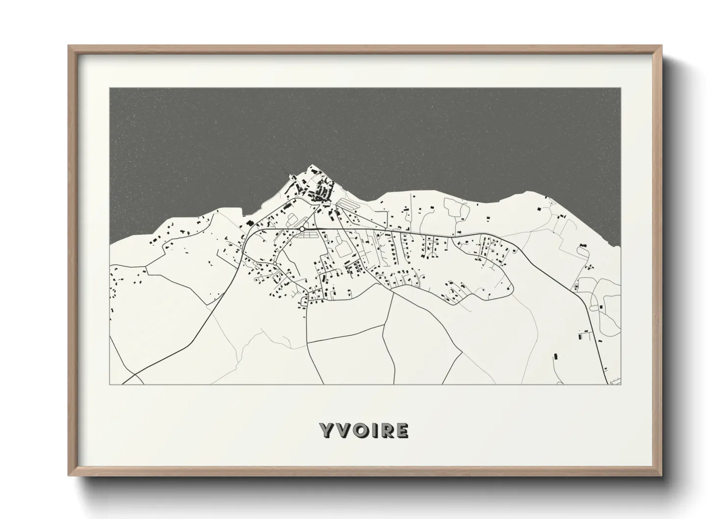 Une affiche de carte sur Yvoire