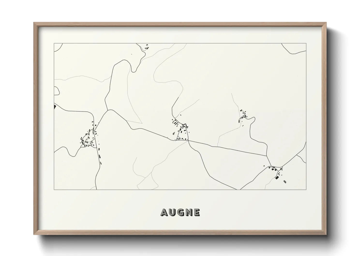 Une affiche de carte sur Augne