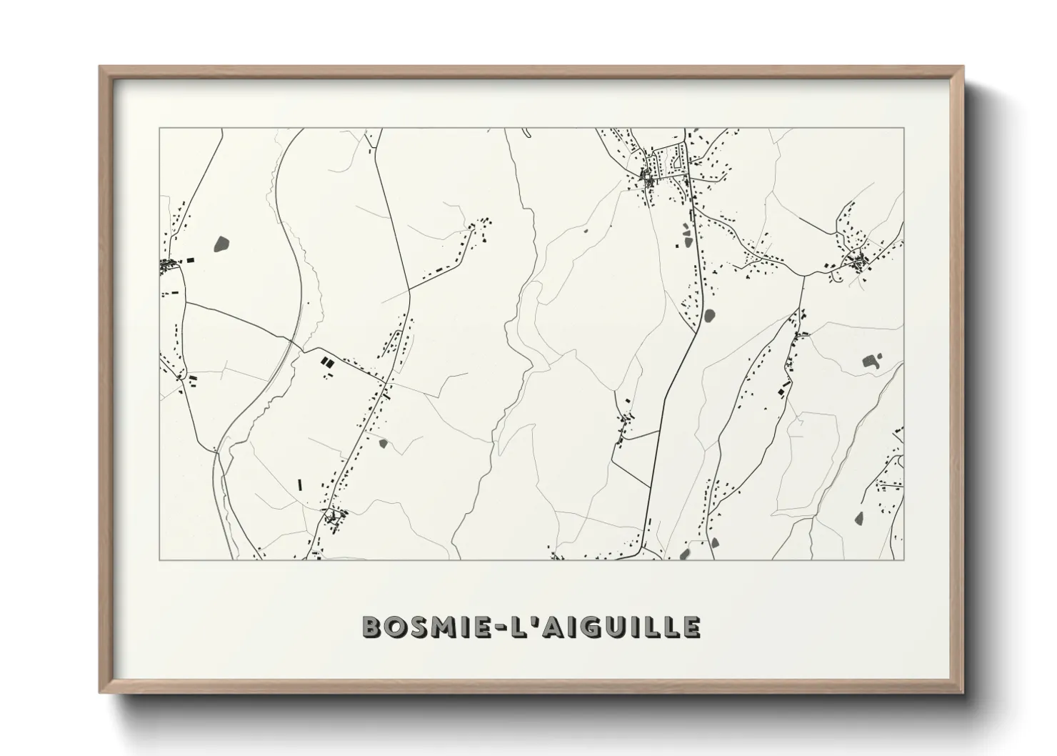 Une affiche de carte sur Bosmie-l'Aiguille