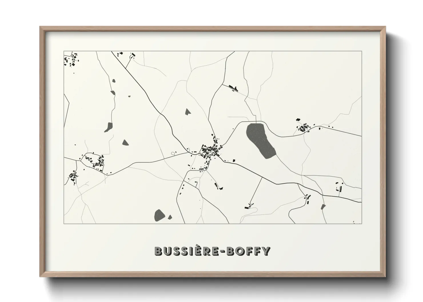 Une affiche de carte sur Bussière-Boffy