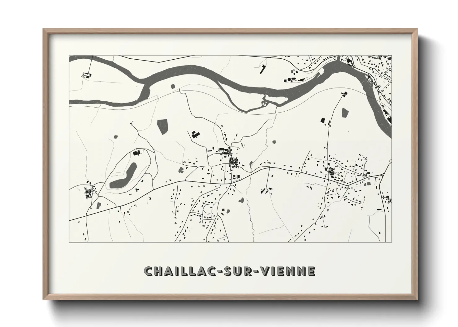 Une affiche de carte sur Chaillac-sur-Vienne