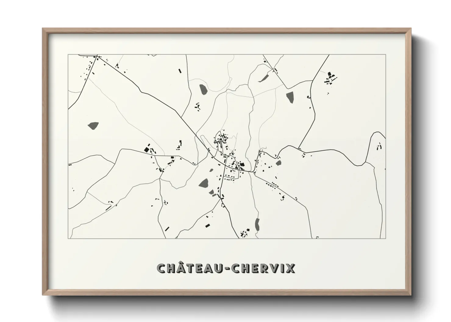 Une affiche de carte sur Château-Chervix