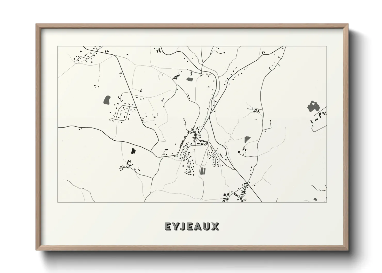 Une affiche de carte sur Eyjeaux