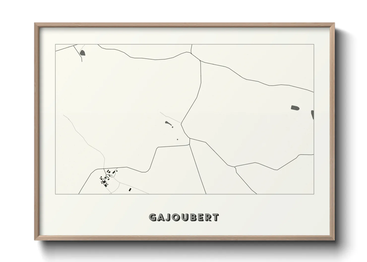 Une affiche de carte sur Gajoubert