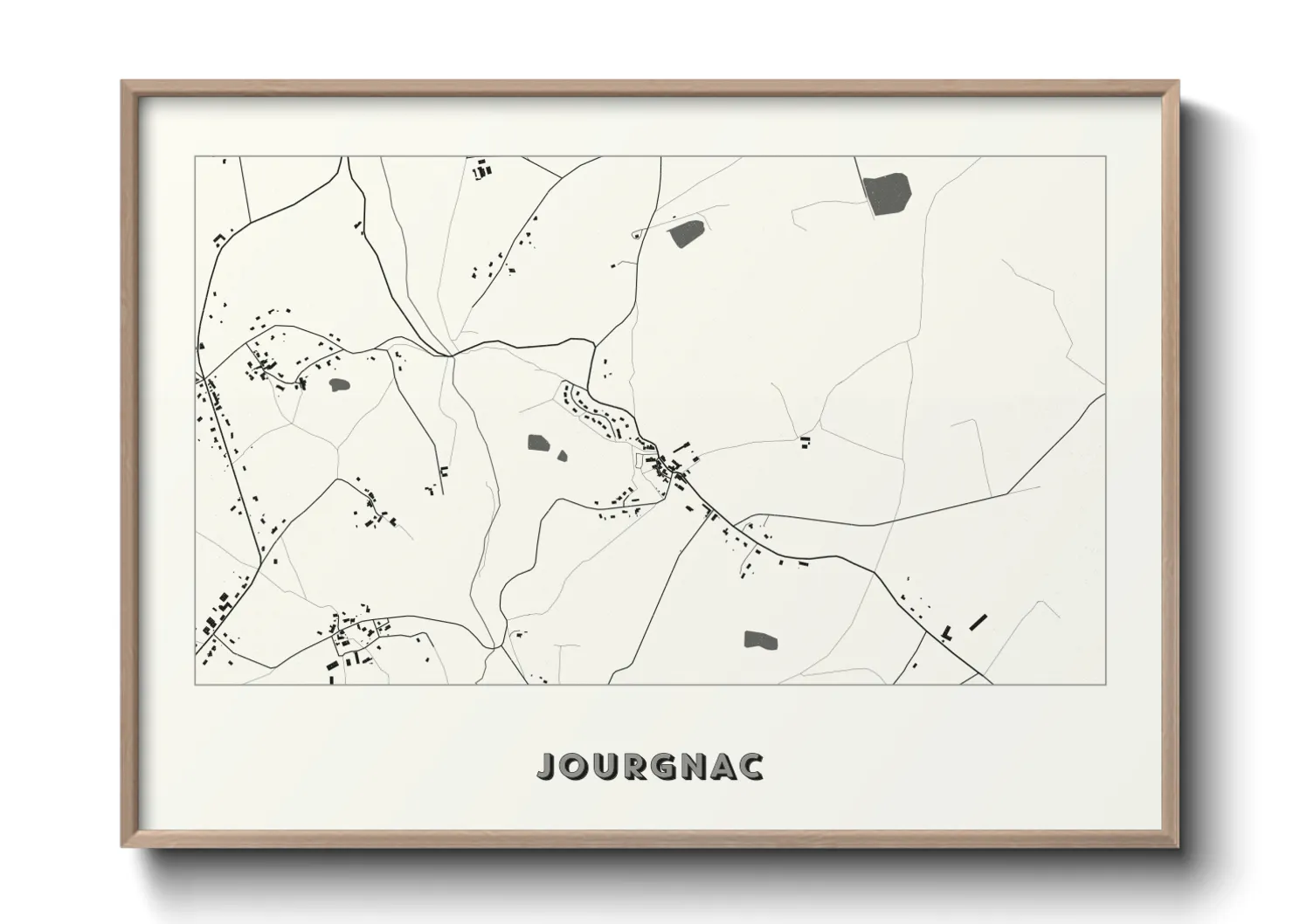Une affiche de carte sur Jourgnac