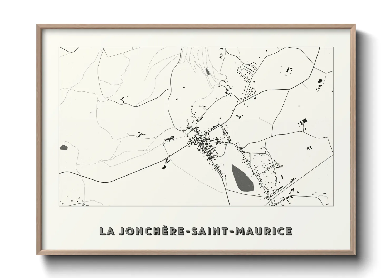 Une affiche de carte sur La Jonchère-Saint-Maurice