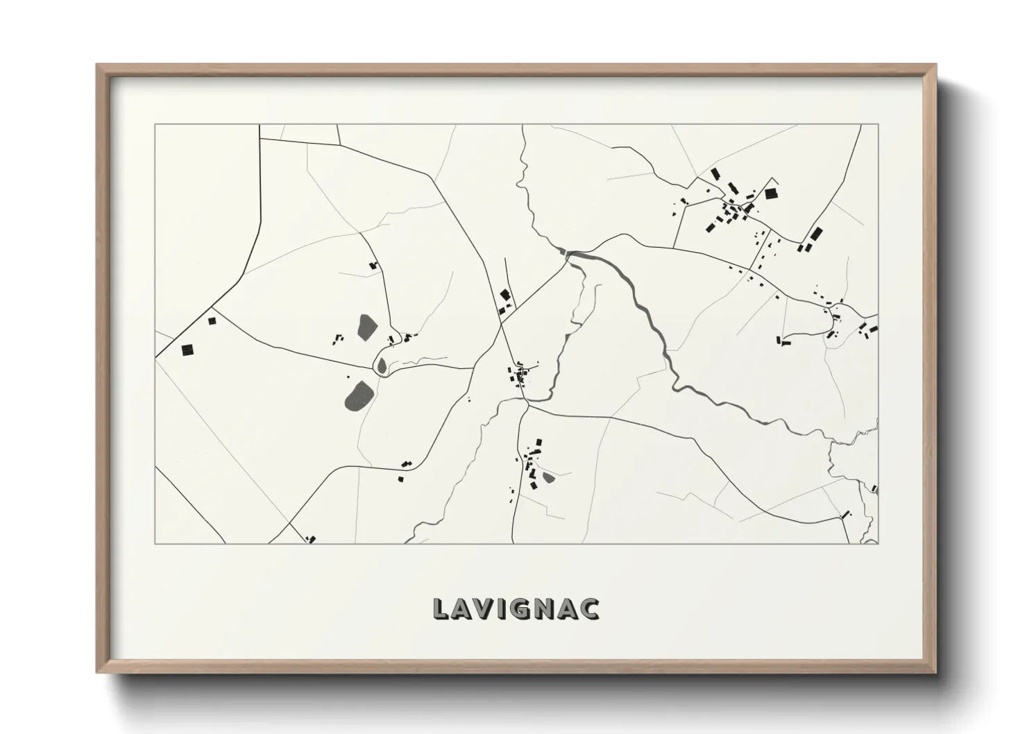 Une affiche de carte sur Lavignac