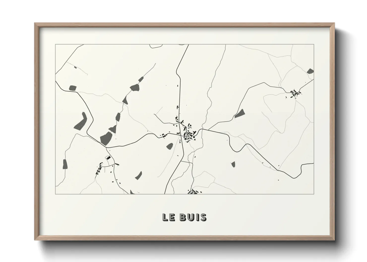 Une affiche de carte sur Le Buis