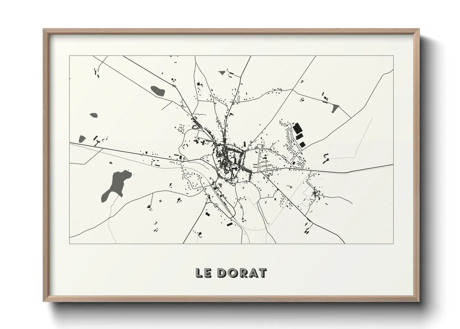 Une affiche de carte sur Le Dorat