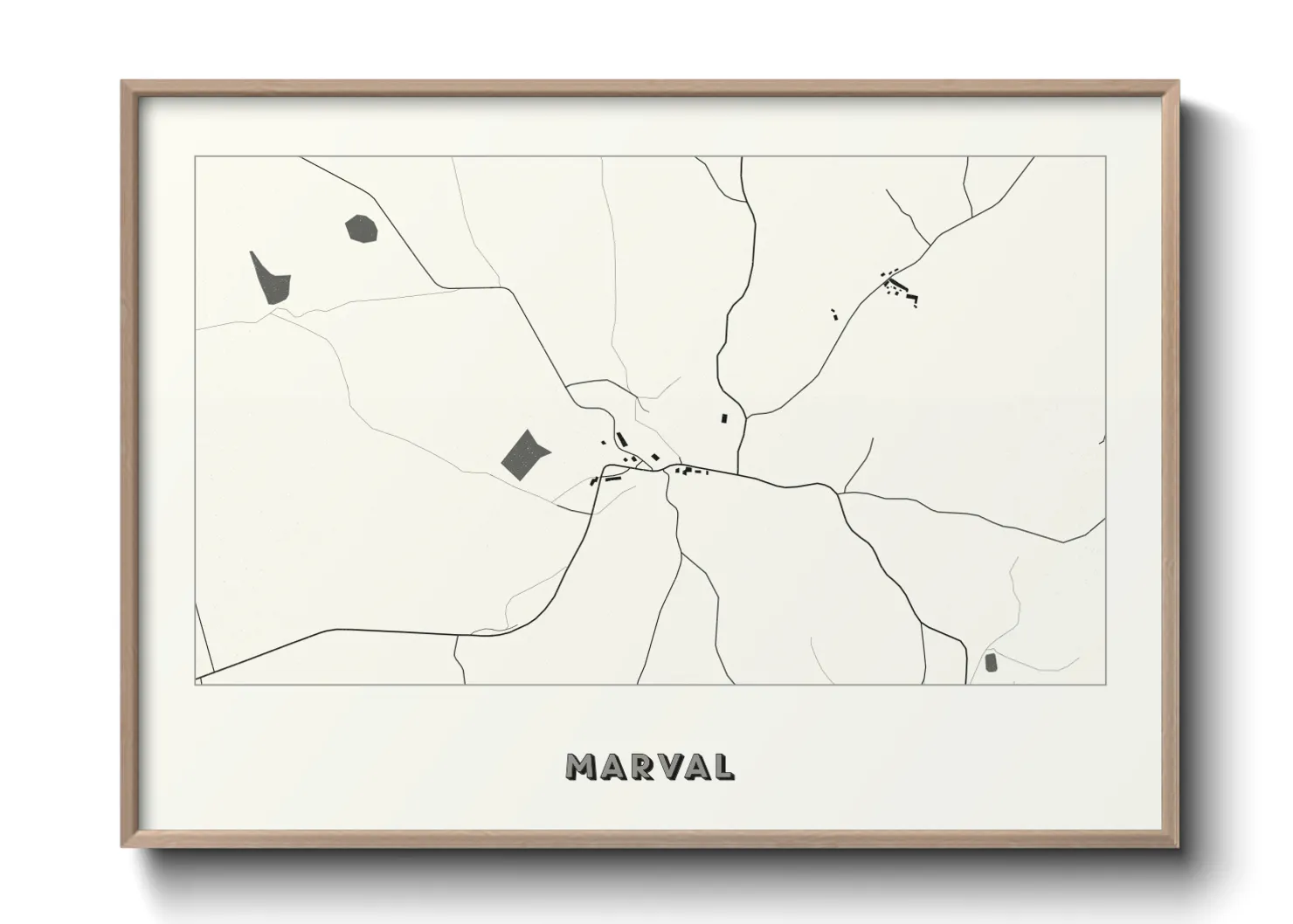 Une affiche de carte sur Marval