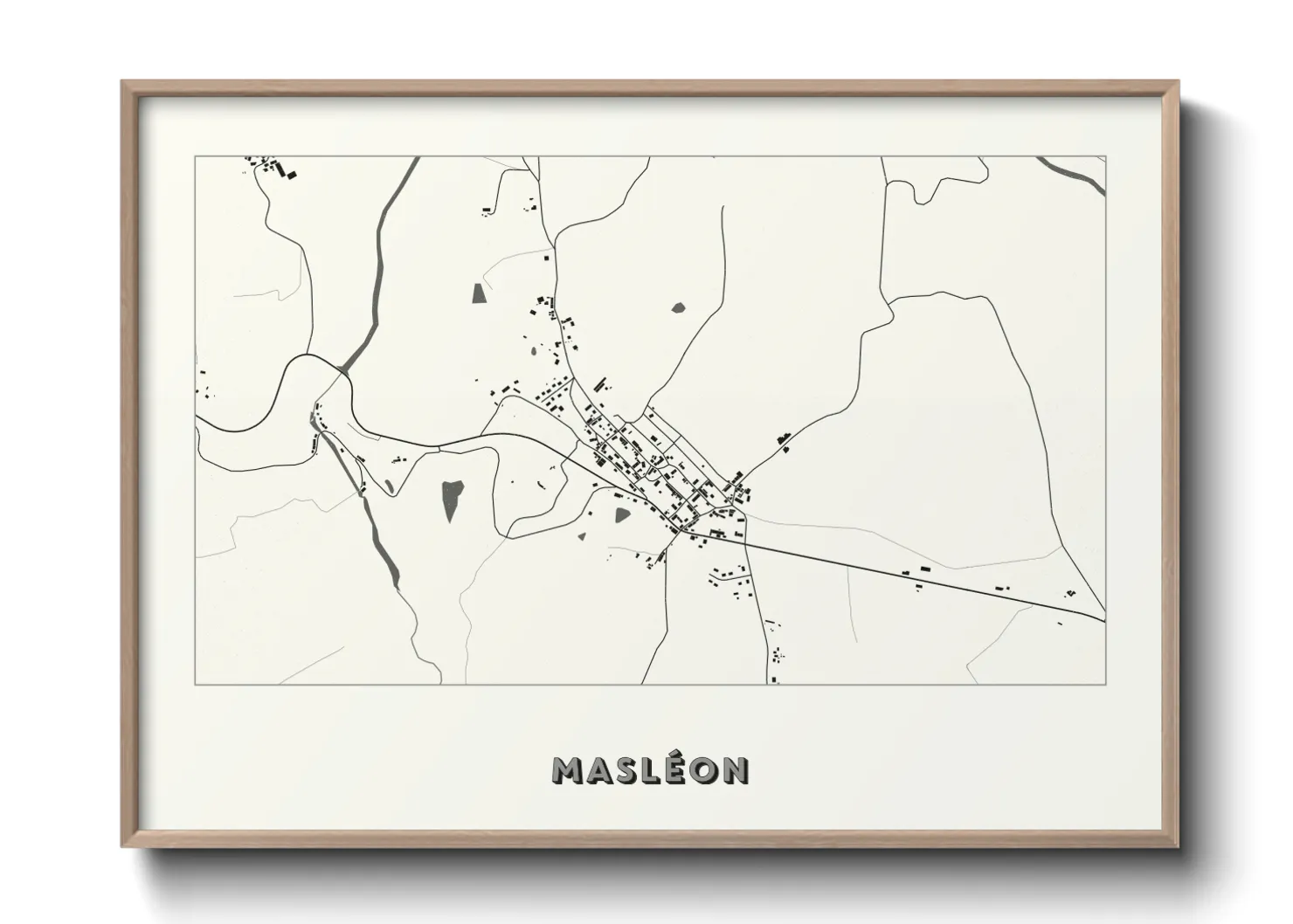 Une affiche de carte sur Masléon