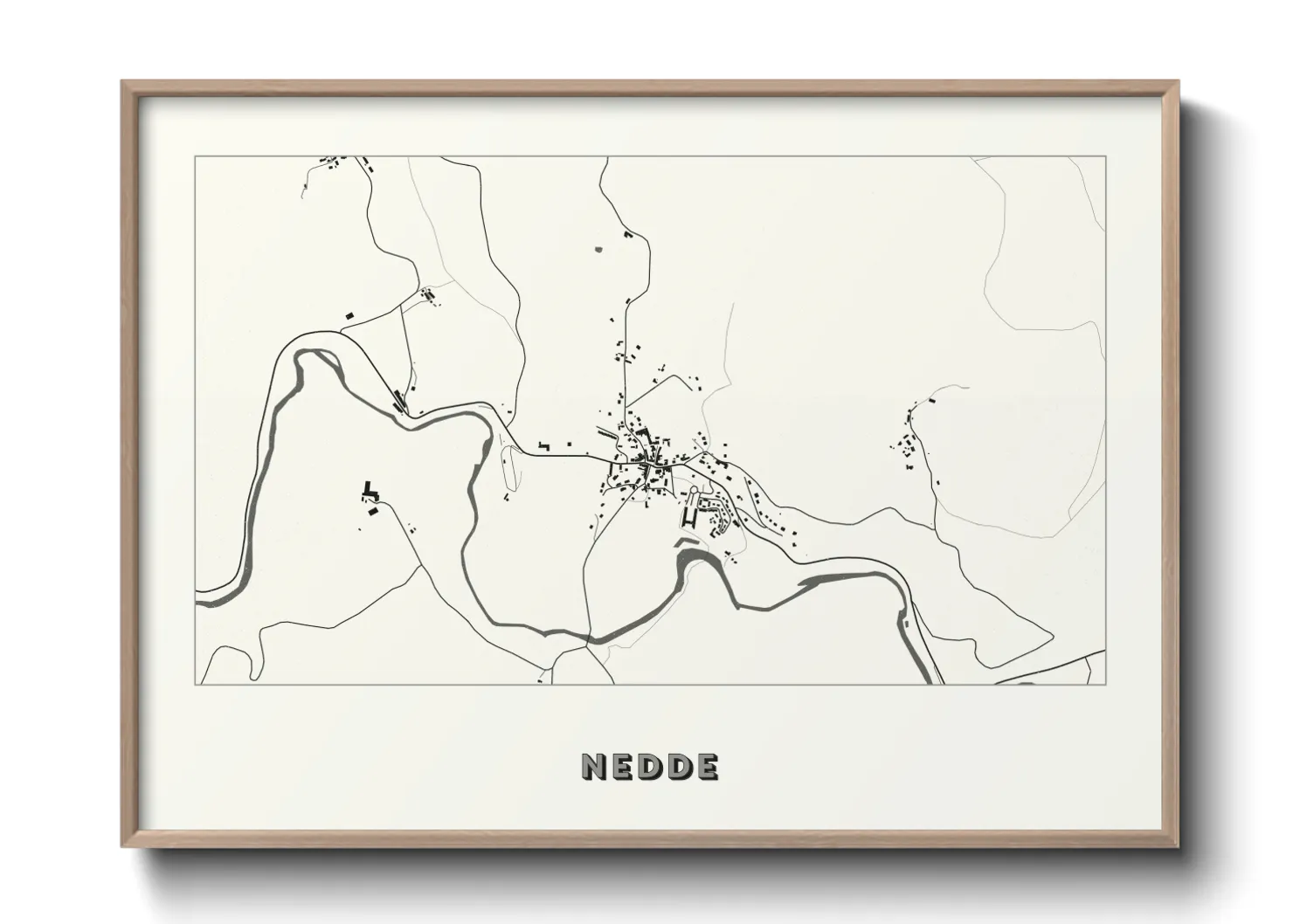 Une affiche de carte sur Nedde