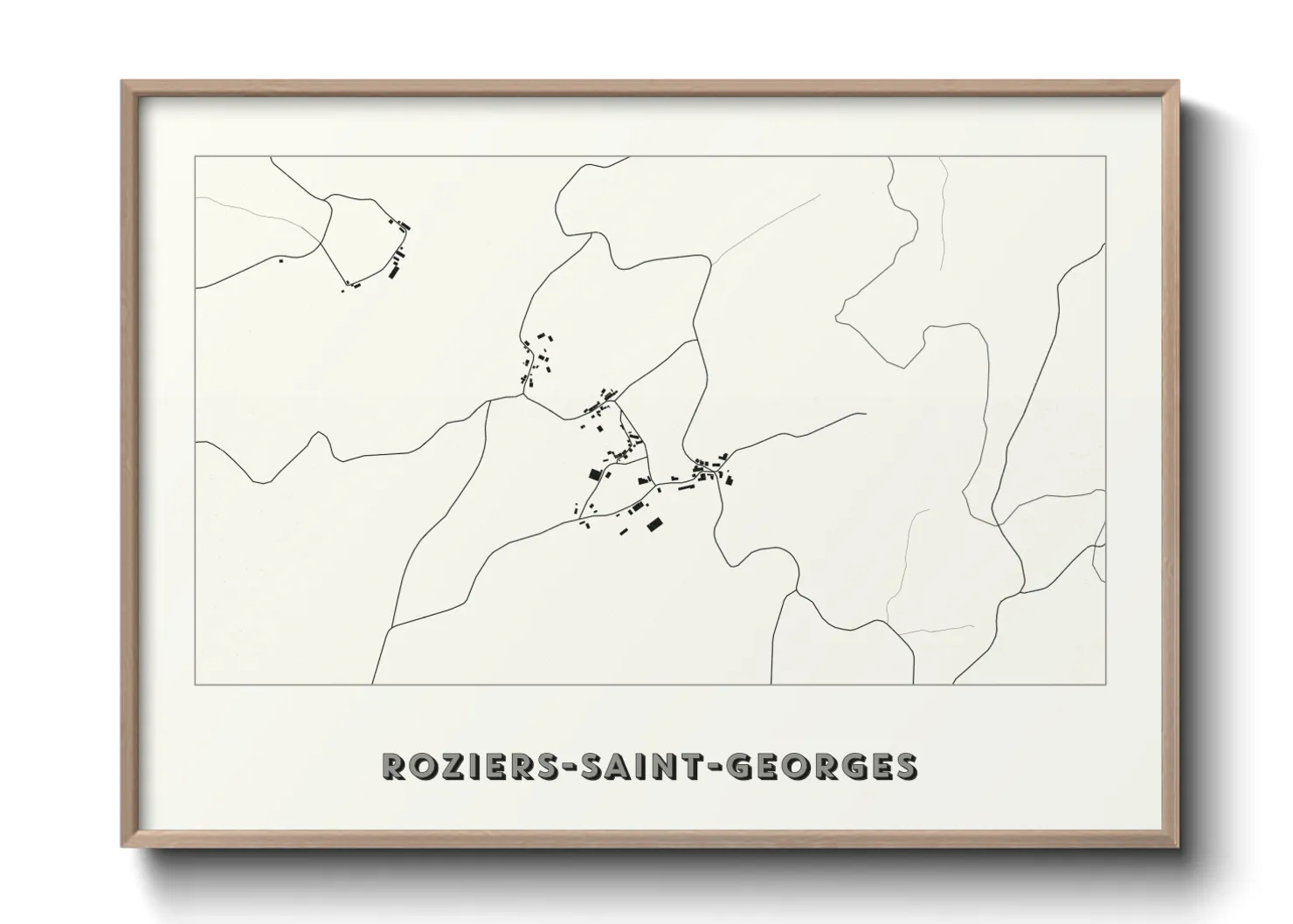 Une affiche de carte sur Roziers-Saint-Georges