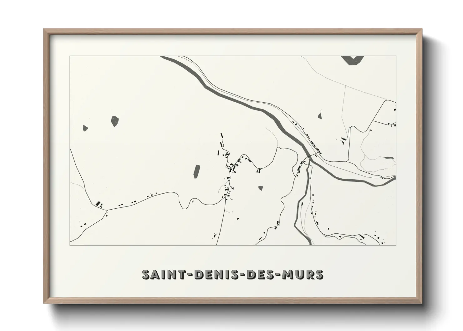 Une affiche de carte sur Saint-Denis-des-Murs
