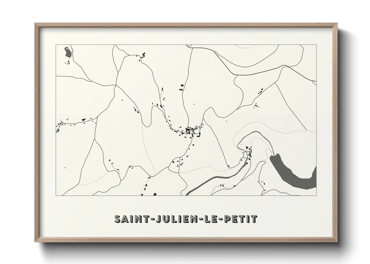 Une affiche de carte sur Saint-Julien-le-Petit