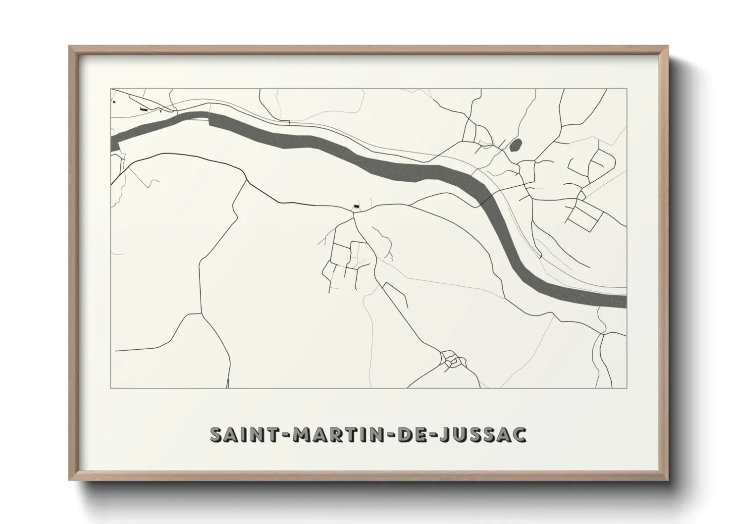 Une affiche de carte sur Saint-Martin-de-Jussac