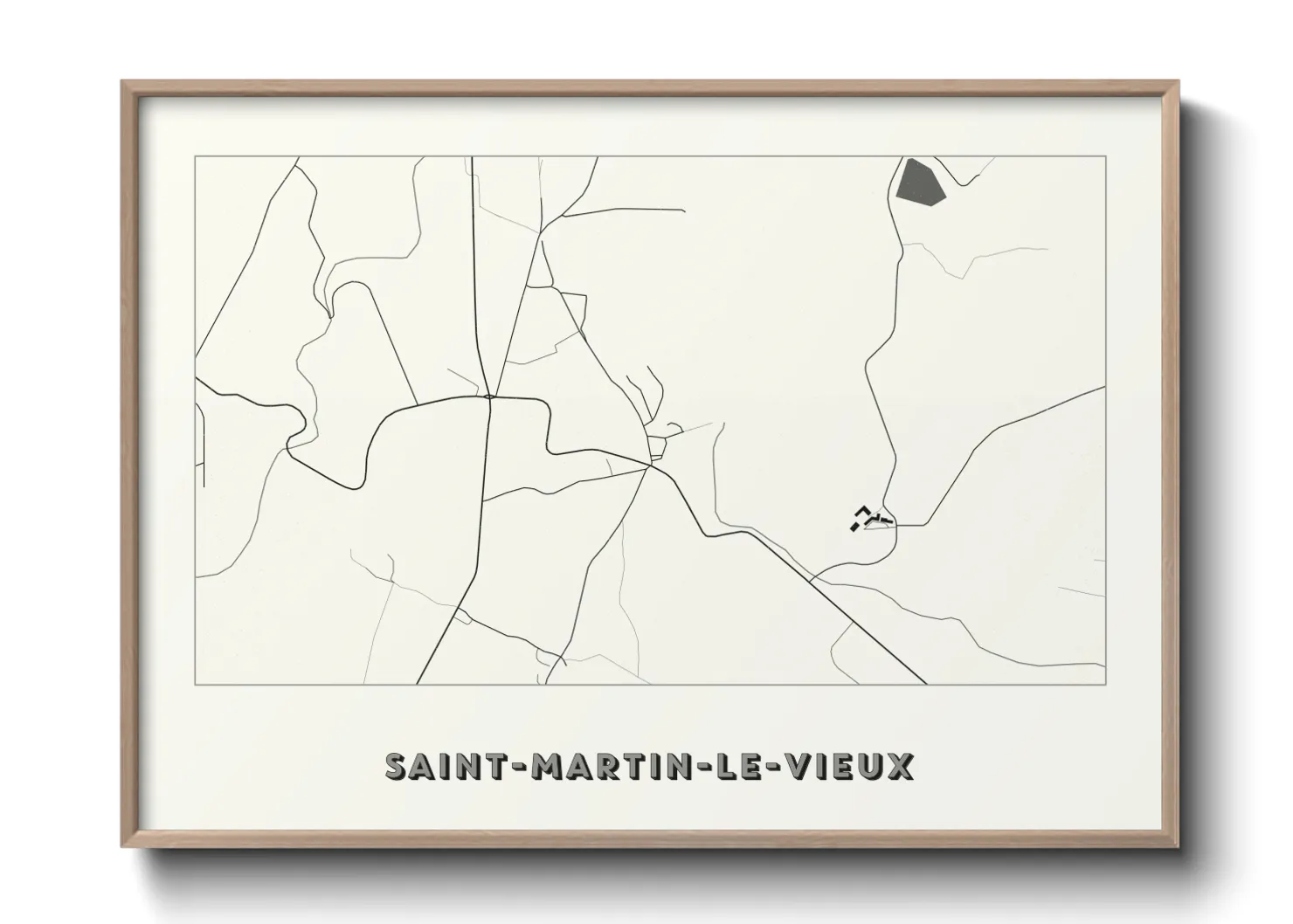 Une affiche de carte sur Saint-Martin-le-Vieux