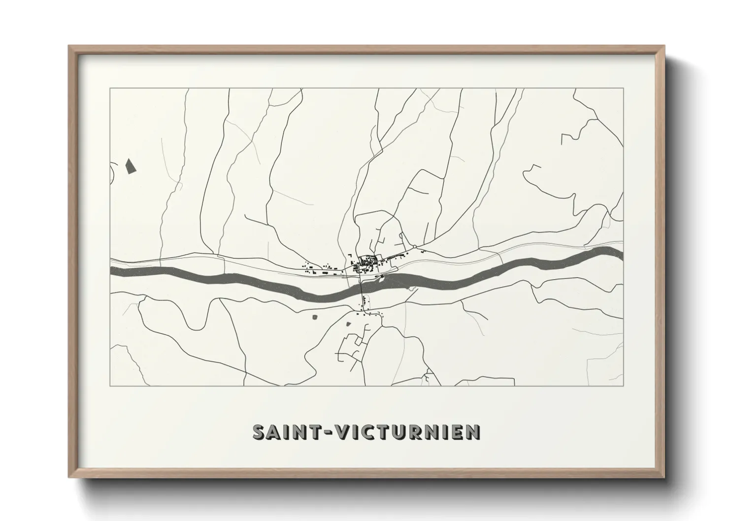 Une affiche de carte sur Saint-Victurnien