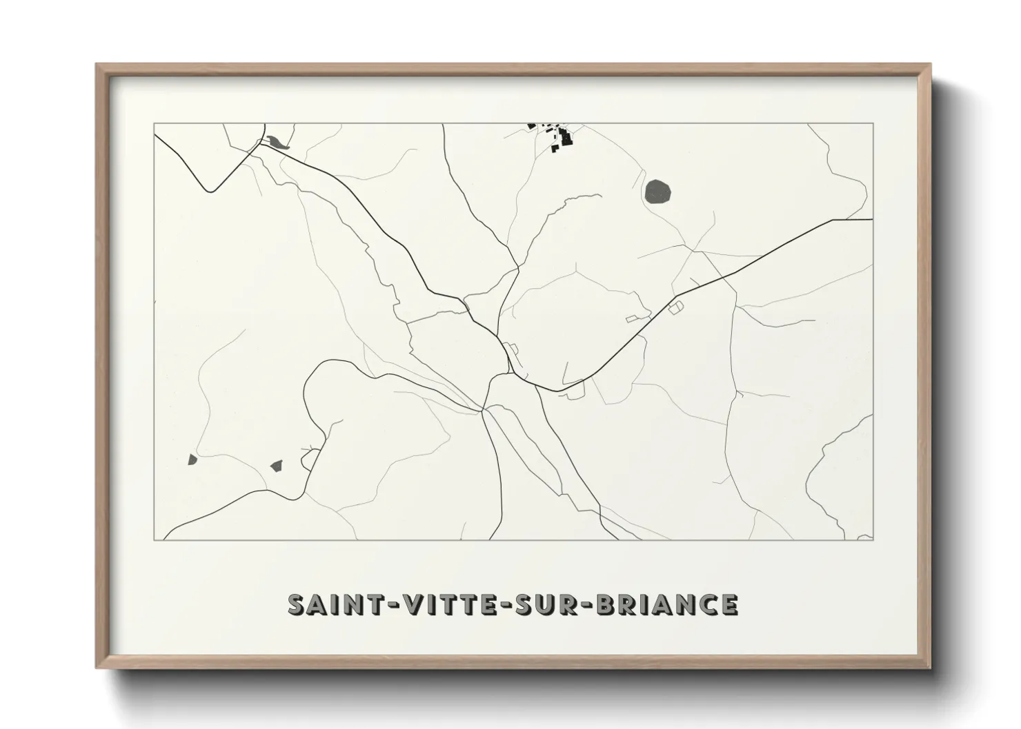 Une affiche de carte sur Saint-Vitte-sur-Briance