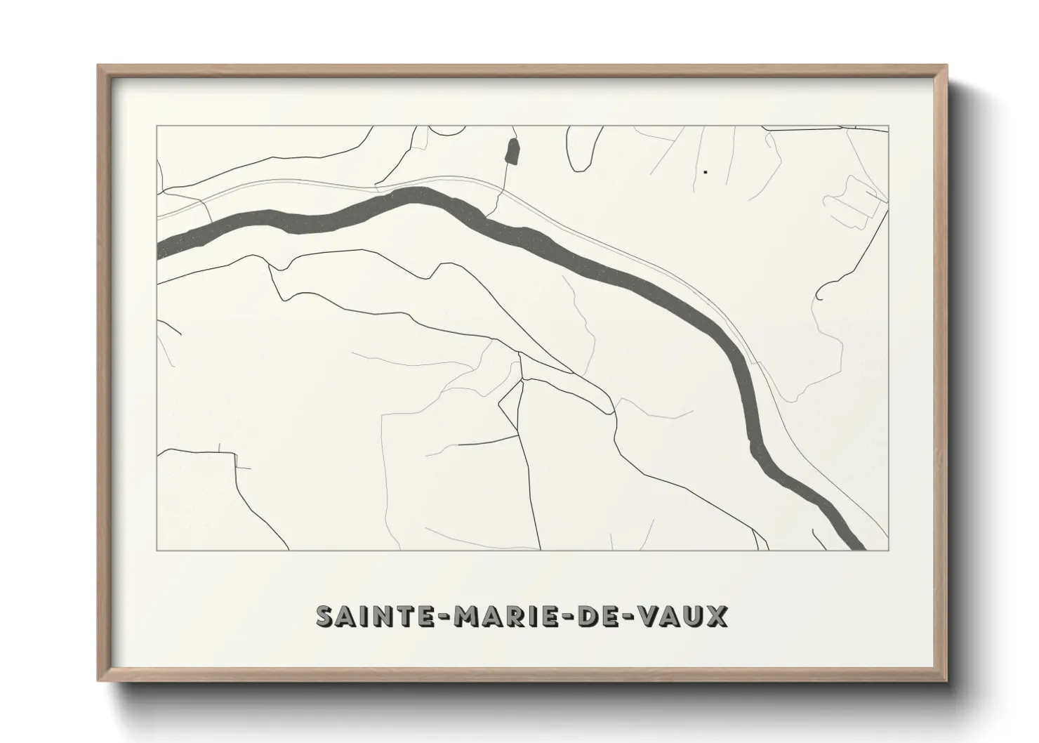 Une affiche de carte sur Sainte-Marie-de-Vaux