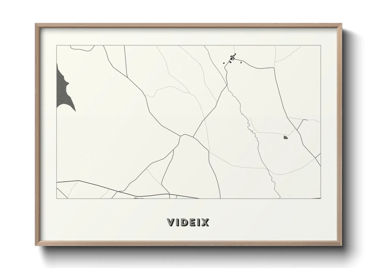 Une affiche de carte sur Videix