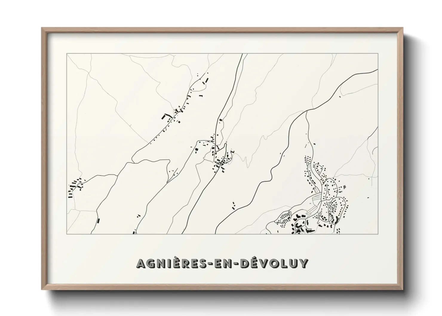 Une affiche de carte sur Agnières-en-Dévoluy