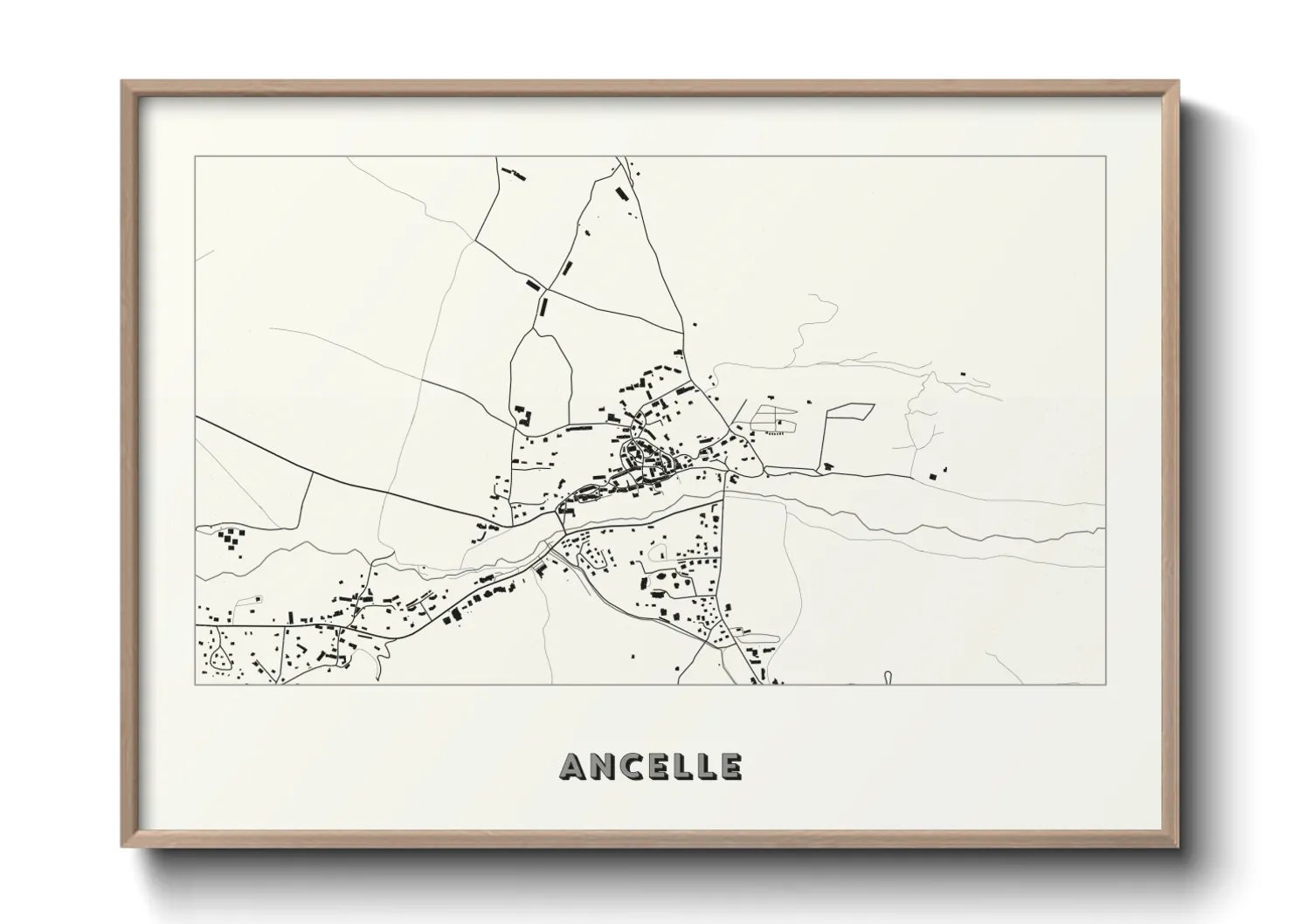 Une affiche de carte sur Ancelle