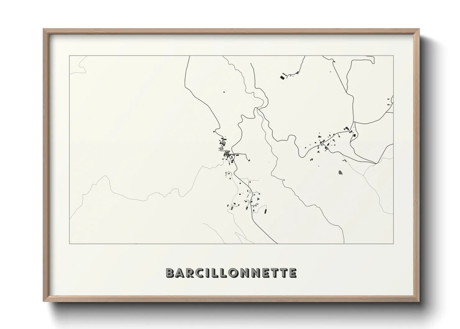 Une affiche de carte sur Barcillonnette