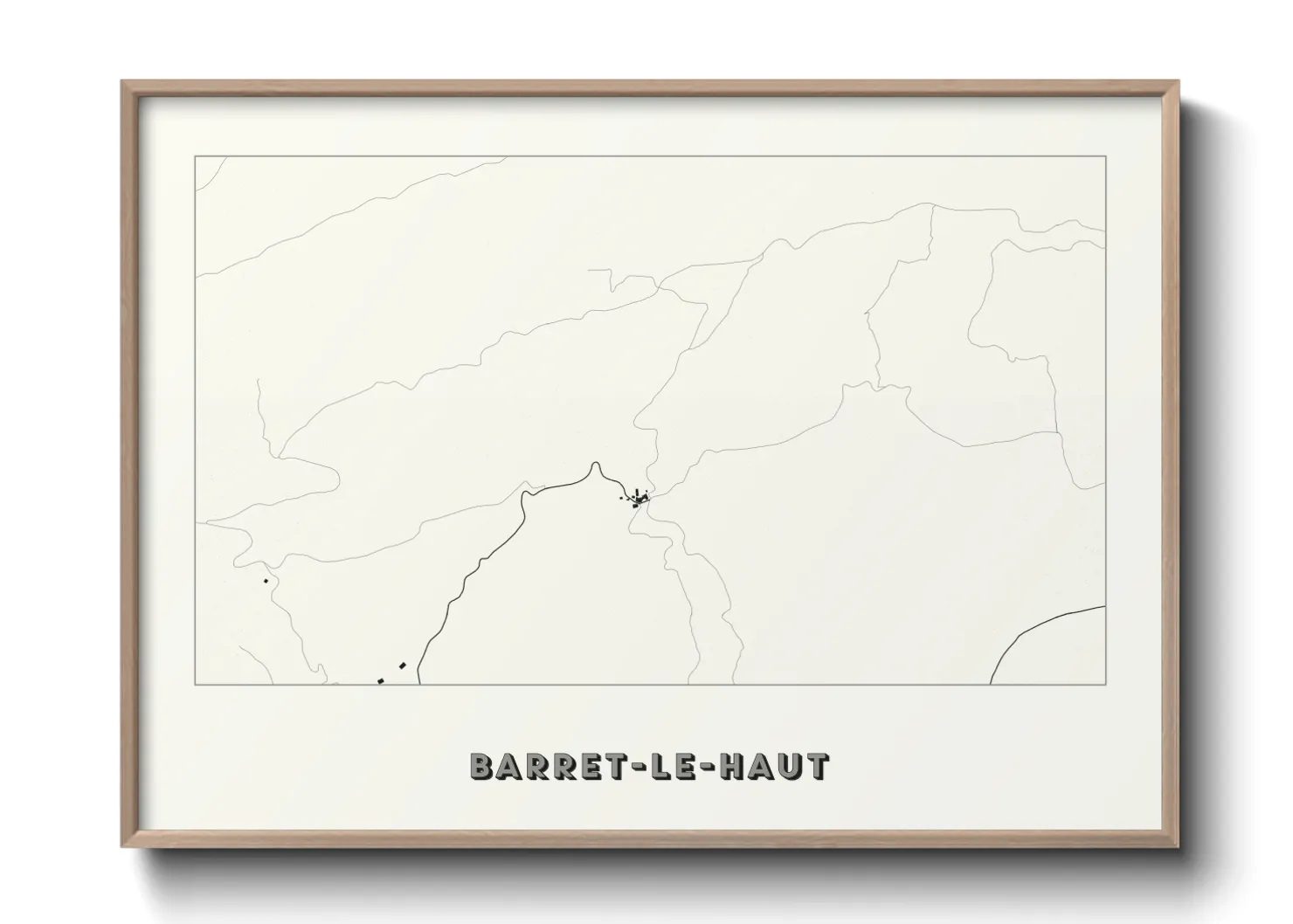 Une affiche de carte sur Barret-le-Haut