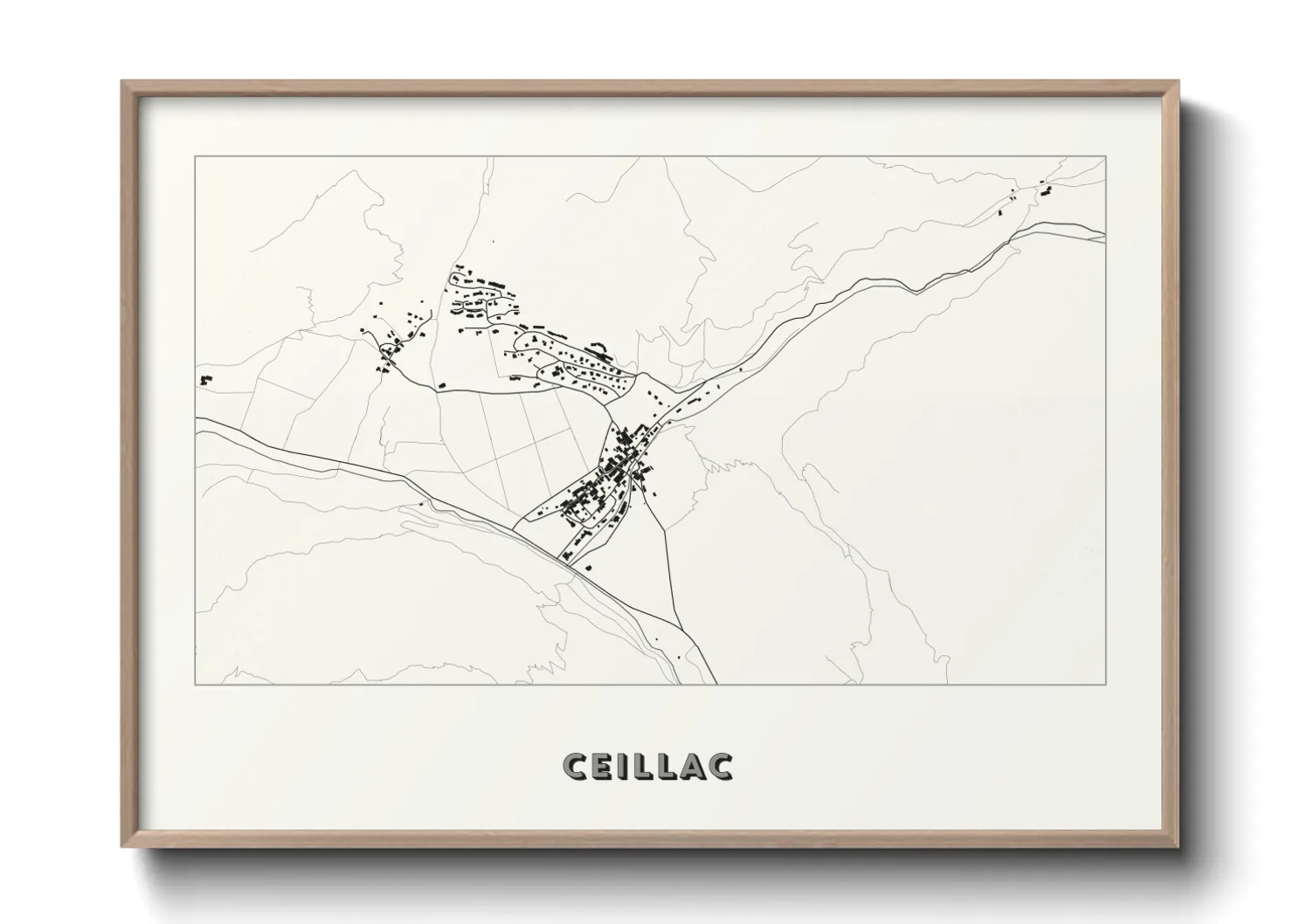 Une affiche de carte sur Ceillac