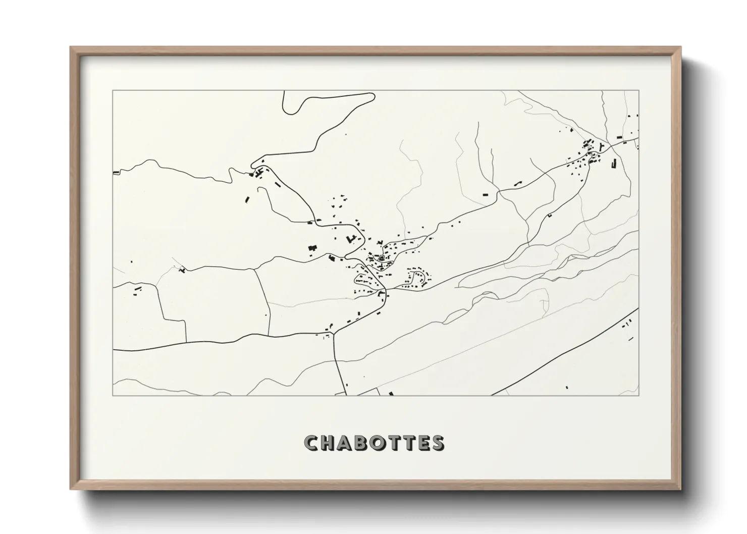 Une affiche de carte sur Chabottes