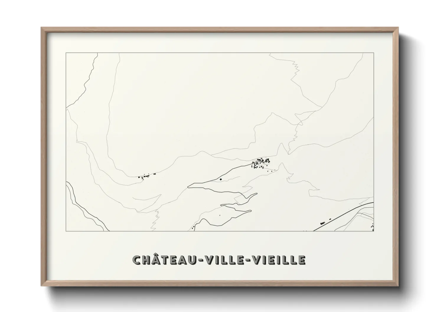 Une affiche de carte sur Château-Ville-Vieille