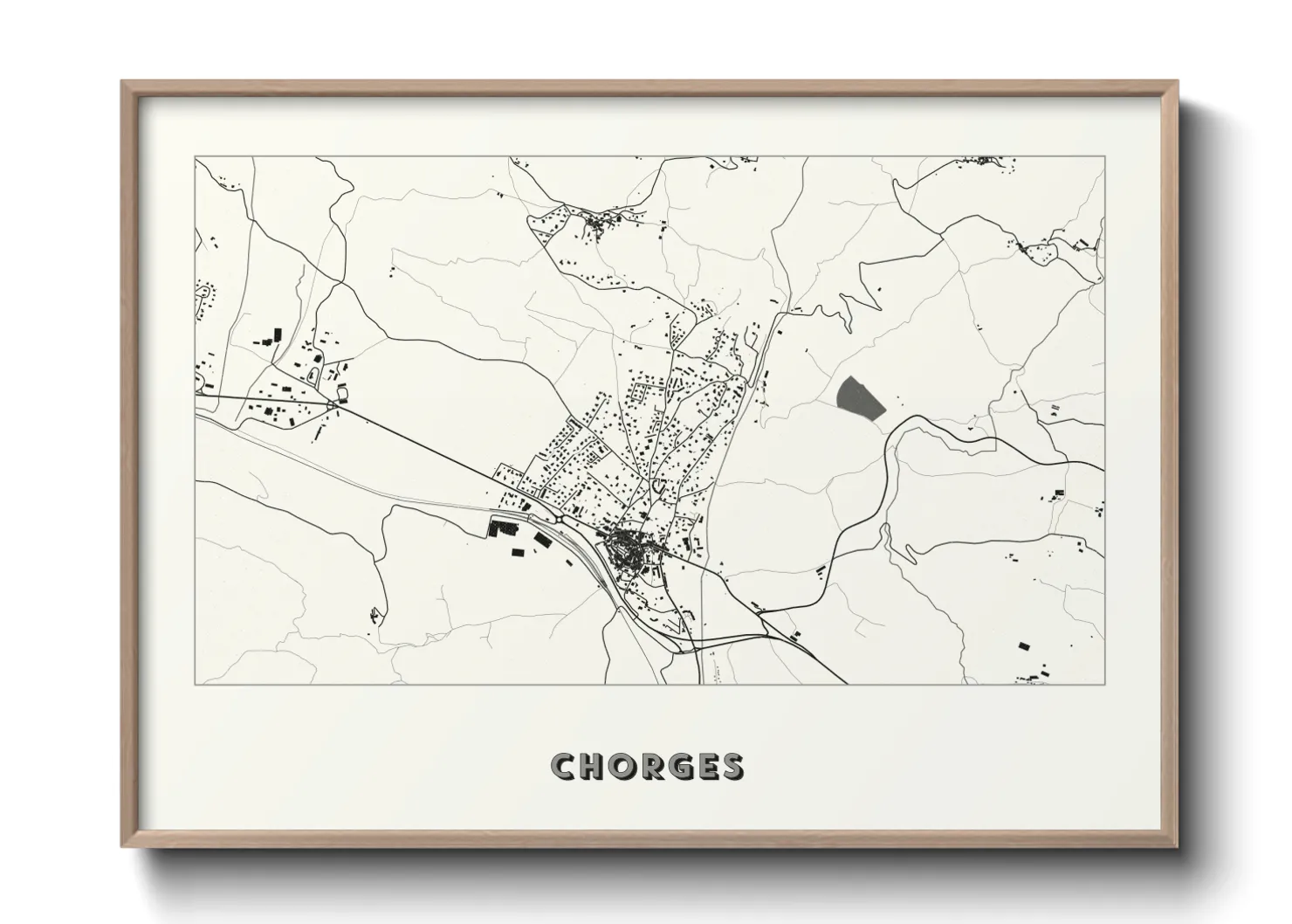 Une affiche de carte sur Chorges