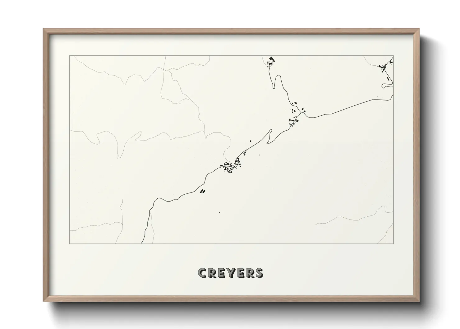 Une affiche de carte sur Creyers